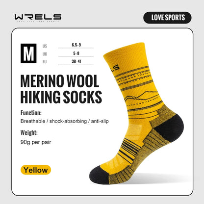 🥾 WRELS Merino Wool Cushion Hiking Socks