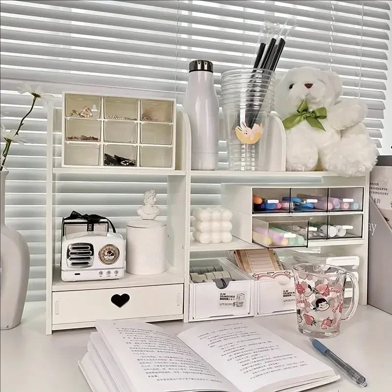 📂 Double-Layer Desktop Storage Shelf & Desk Organizer
