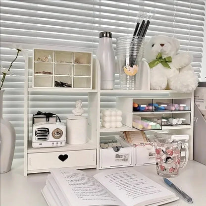 📂 Double-Layer Desktop Storage Shelf & Desk Organizer