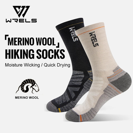🥾 WRELS Merino Wool Cushion Hiking Socks