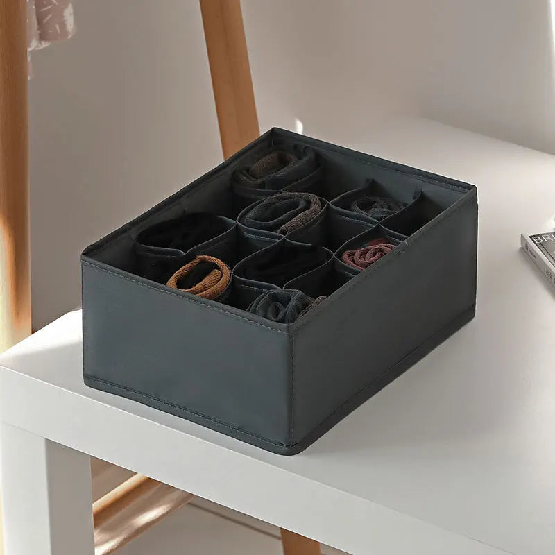 📂 Multi-Grid Wardrobe Organizer & Drawer Divider Box