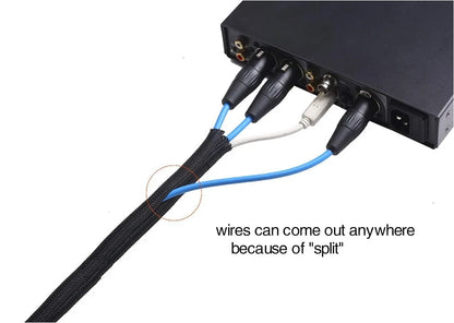 ⚡ Flexible Cable Management Sleeve for Home, Office, and Auto Wiring