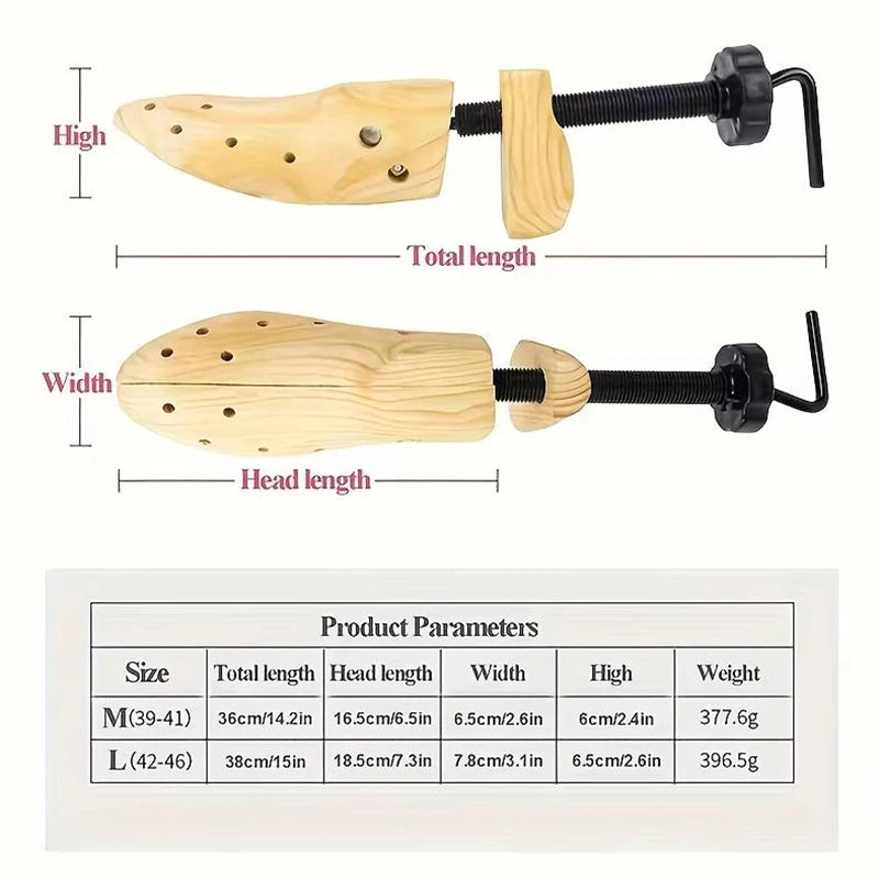 ⚡ 2-Way Adjustable Wood Shoe Expander for Wide Feet