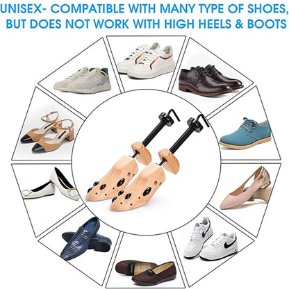 ⚡ 2-Way Adjustable Wood Shoe Expander for Wide Feet