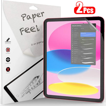 📝 2-Pack Paper-Feel Matte Screen Protector for iPad (Multi-Generation)