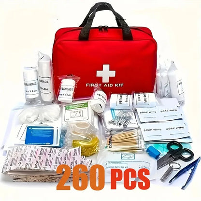 🏥 260-Piece Deluxe First Aid Kit for Home & Outdoor Safety