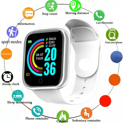 ⚡ Smart Fitness Watch with Message Reminders for Android & iOS