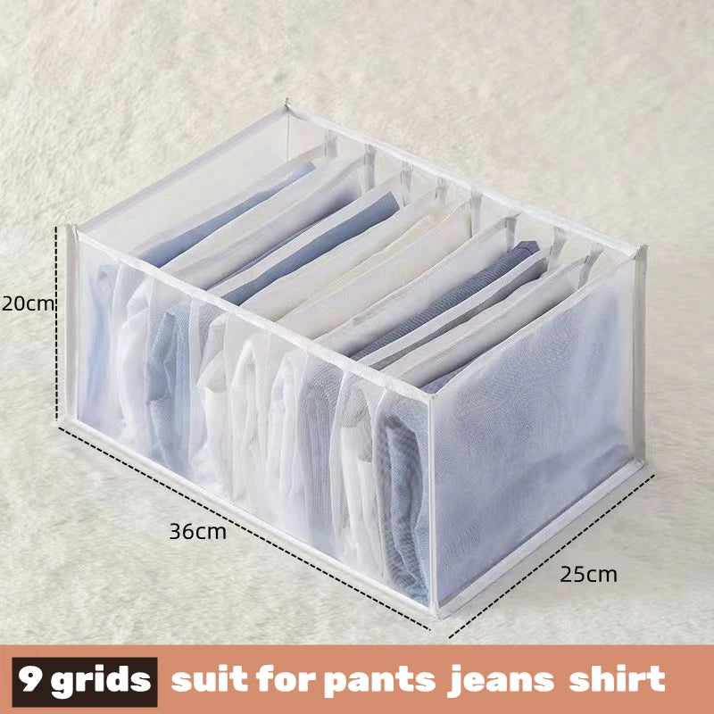 📂 Multi-Grid Wardrobe Organizer & Drawer Divider Box