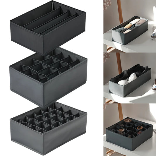 📂 Multi-Grid Wardrobe Organizer & Drawer Divider Box