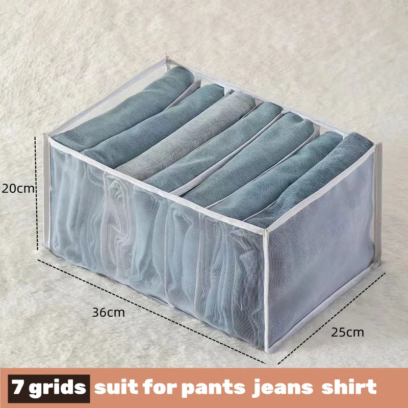 📂 Multi-Grid Wardrobe Organizer & Drawer Divider Box