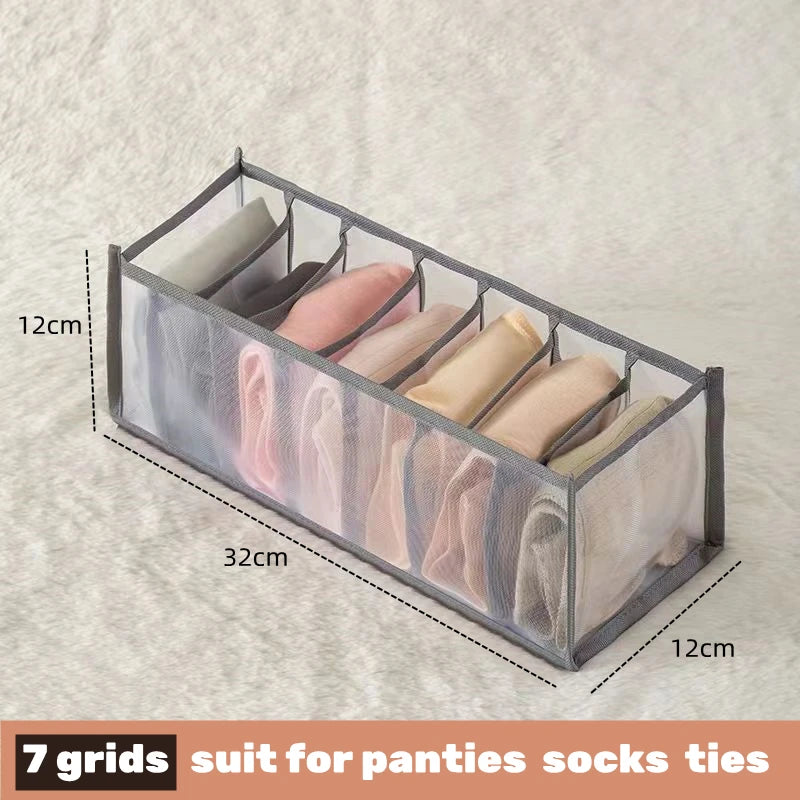 📂 Multi-Grid Wardrobe Organizer & Drawer Divider Box