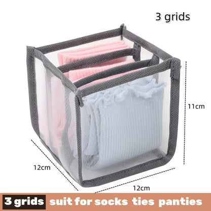 📂 Multi-Grid Wardrobe Organizer & Drawer Divider Box