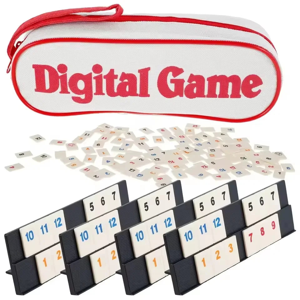 🎲 Premium Travel Rummy Tile Game Set (Compact Case Included)