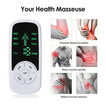 ⚡ 6-Mode Electronic Pulse Massager for Full-Body Muscle Relaxation