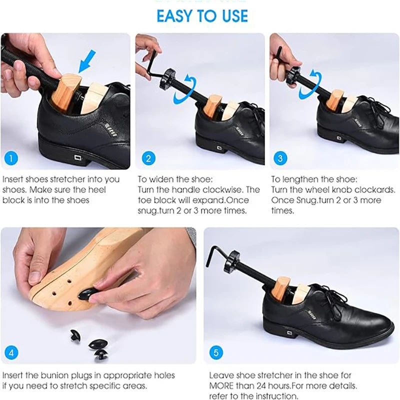 ⚡ 2-Way Adjustable Wood Shoe Expander for Wide Feet
