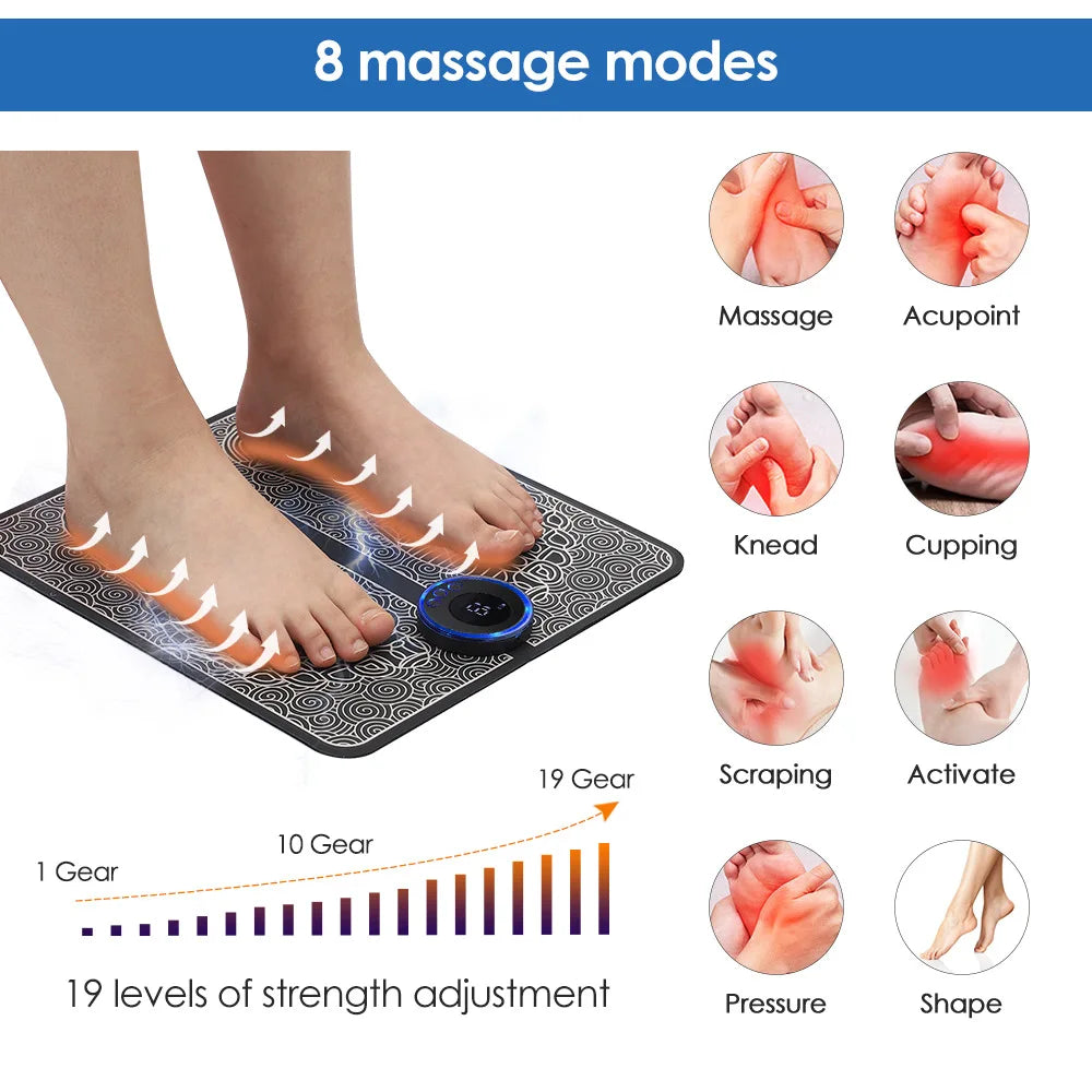 🦶 EMS Electric Foot Massager & Circulation Pad
