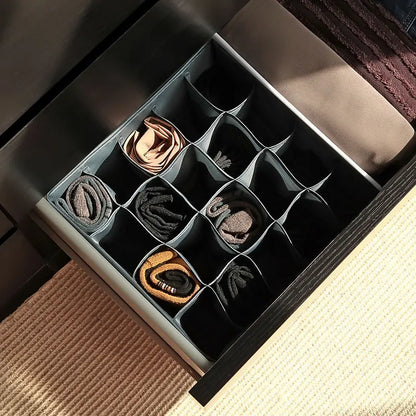 📂 Multi-Grid Wardrobe Organizer & Drawer Divider Box