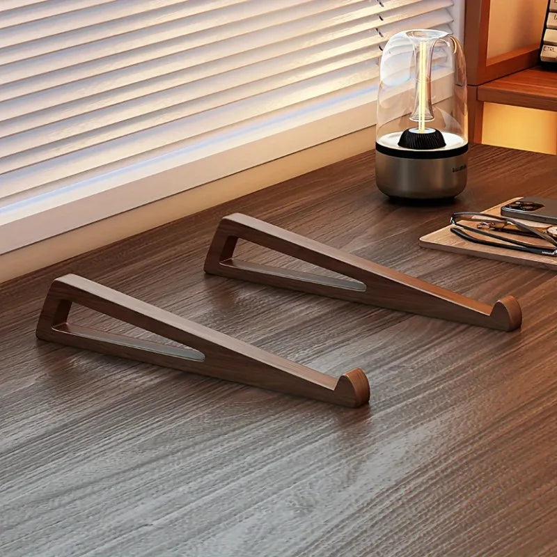 Portable Foldable Wooden Laptop Stand (Ergonomic 12° Riser)