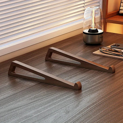 Portable Foldable Wooden Laptop Stand (Ergonomic 12° Riser)