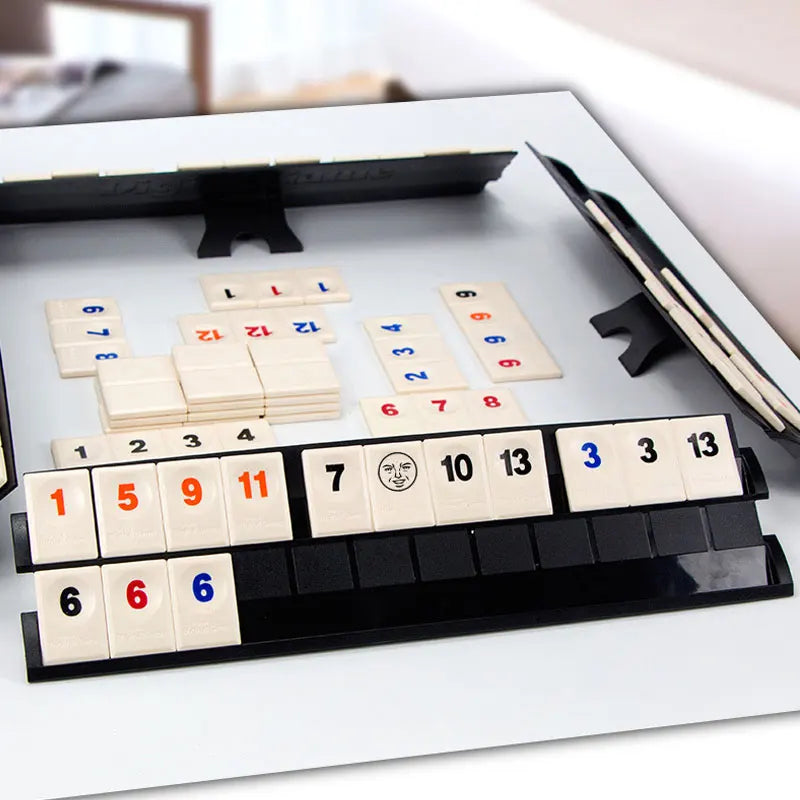 🎲 Premium Travel Rummy Tile Game Set (Compact Case Included)