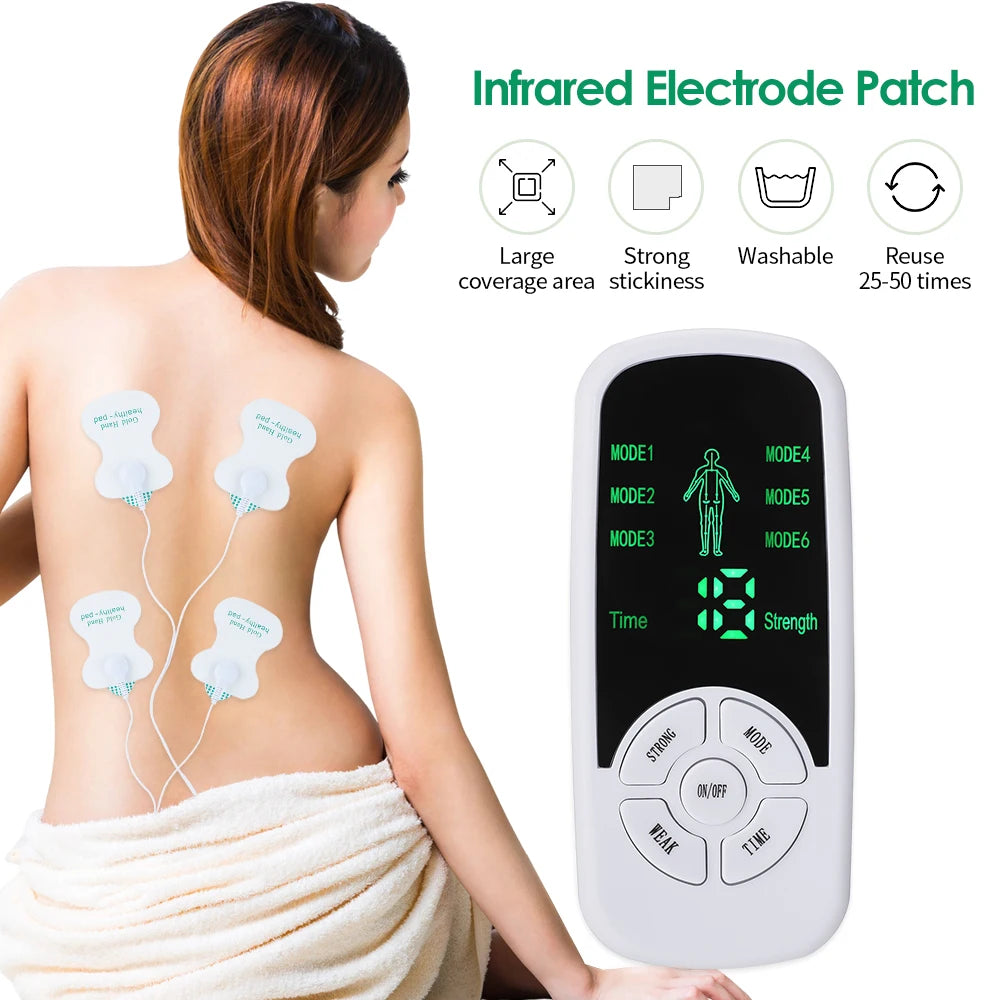 ⚡ 6-Mode Electronic Pulse Massager for Full-Body Muscle Relaxation