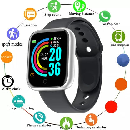 ⚡ Smart Fitness Watch with Message Reminders for Android & iOS